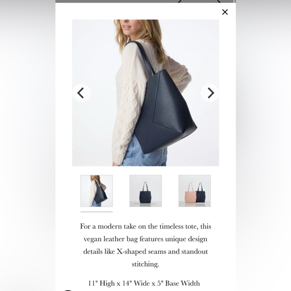 Walton Baker x Curator Navy Kate Tote Bag - Picture 2 of 8